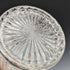 1869 British antique cut glass biscuit barrel silver plate lid